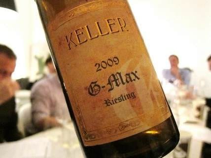 G-Max 2009 Riesling from Keller auctioned for €3,998.40 in Germany, displayed on a table.