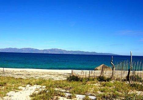 A private island property with a beach.