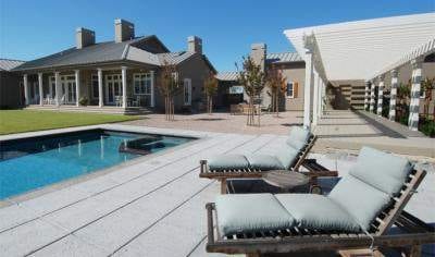 The ULTIMATE Sonoma retreat with a swimming pool and lounge chairs for 9 lucky buddies.
