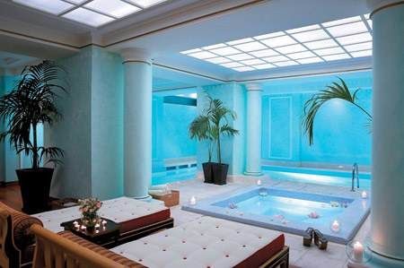 Keywords: hot tub, Palace

Description: A luxurious palace boasting a lavish hot tub in its midst.
