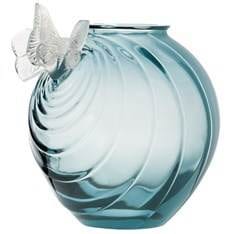 A blue butterfly vase.