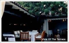 A view of the terrace at El Bulli restaurant.
