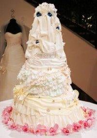 A lavish wedding cake adorned with extravagant decorations.