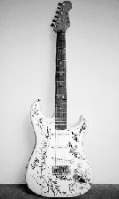 Keywords: autographed guitar, electric guitar