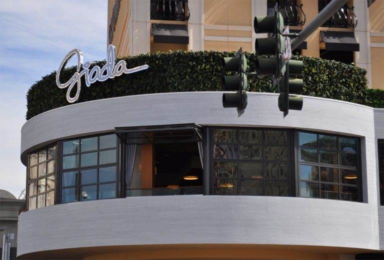 A building with a sign that says Glee in Las Vegas.