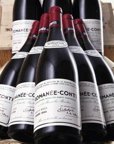 A group of 400 bottles of wine in a crate, including a 1990 Domaine de la Romanée-Conti Burgandy, was auctioned for $297 in Hong Kong.