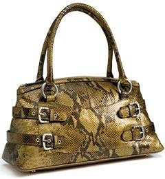 Stylish, Squeezy But Not Queasy: Adrienne Vittadini Colette Python Satchel