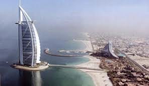 An aerial view of the Burj Al Arab hotel, the King of Kings in Dubai.