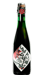 A bottle of black beer with a Carlsberg Jacobsen Vintage No1 design.