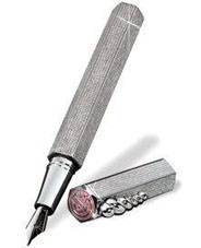 A luxury collectors pen with a pink flower on it.