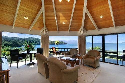 Experience volcanic beauty with a view of the ocean at Solitaire Lodge.