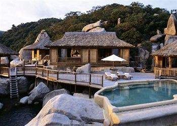 A house with a pool on top of a large rock in Six Senses Ninh Van Bay.