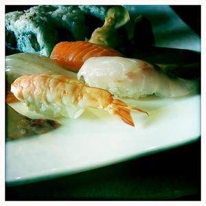 Authentic Japanese cuisine including sushi and shrimp served at Basara since 2002.