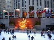 The Rockefeller Center ice rink offers stylish holidaying in New York City during Christmas.