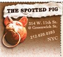Butcher Paper & Brooklyn Beer: The Spotted Pig, New York