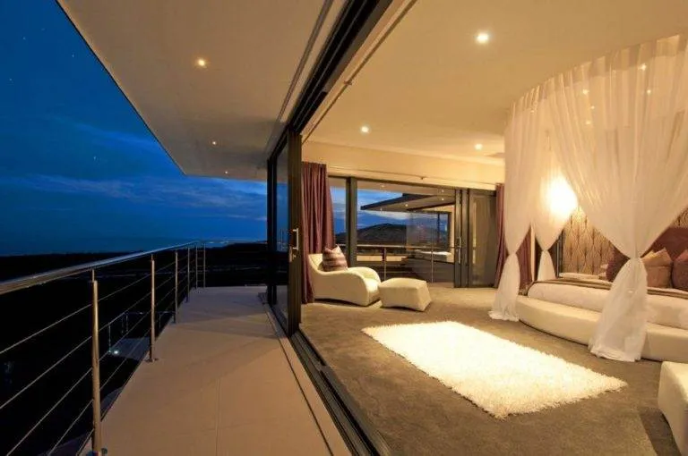 A oceanview bedroom at Pezula Resort Hotel.