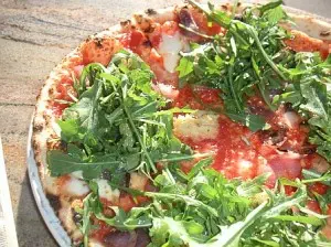 Pizzeria Picco toppped with a salad