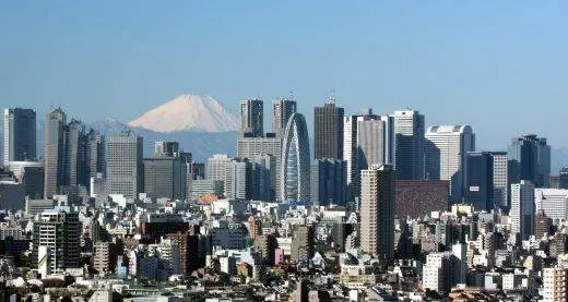 Tokyo skyline.