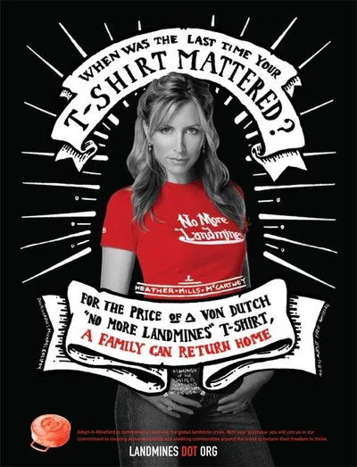 Celebrity T-Shirt With A Cause: No More Landmines