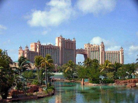 The Atlantis resort amidst paradise in the Bahamas.