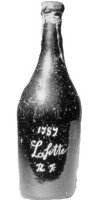 A bottle of luxury liquor with a label on it.