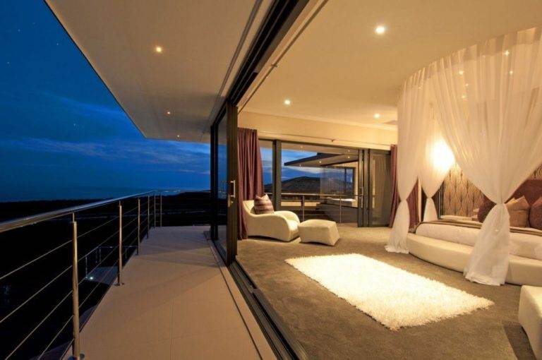 A oceanview bedroom at Pezula Resort Hotel.